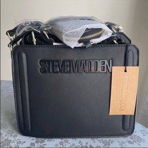 New Steve Madden Black Bevelyn Satchel Crossbody Purse AKA viral Tiktok Bag VHTF